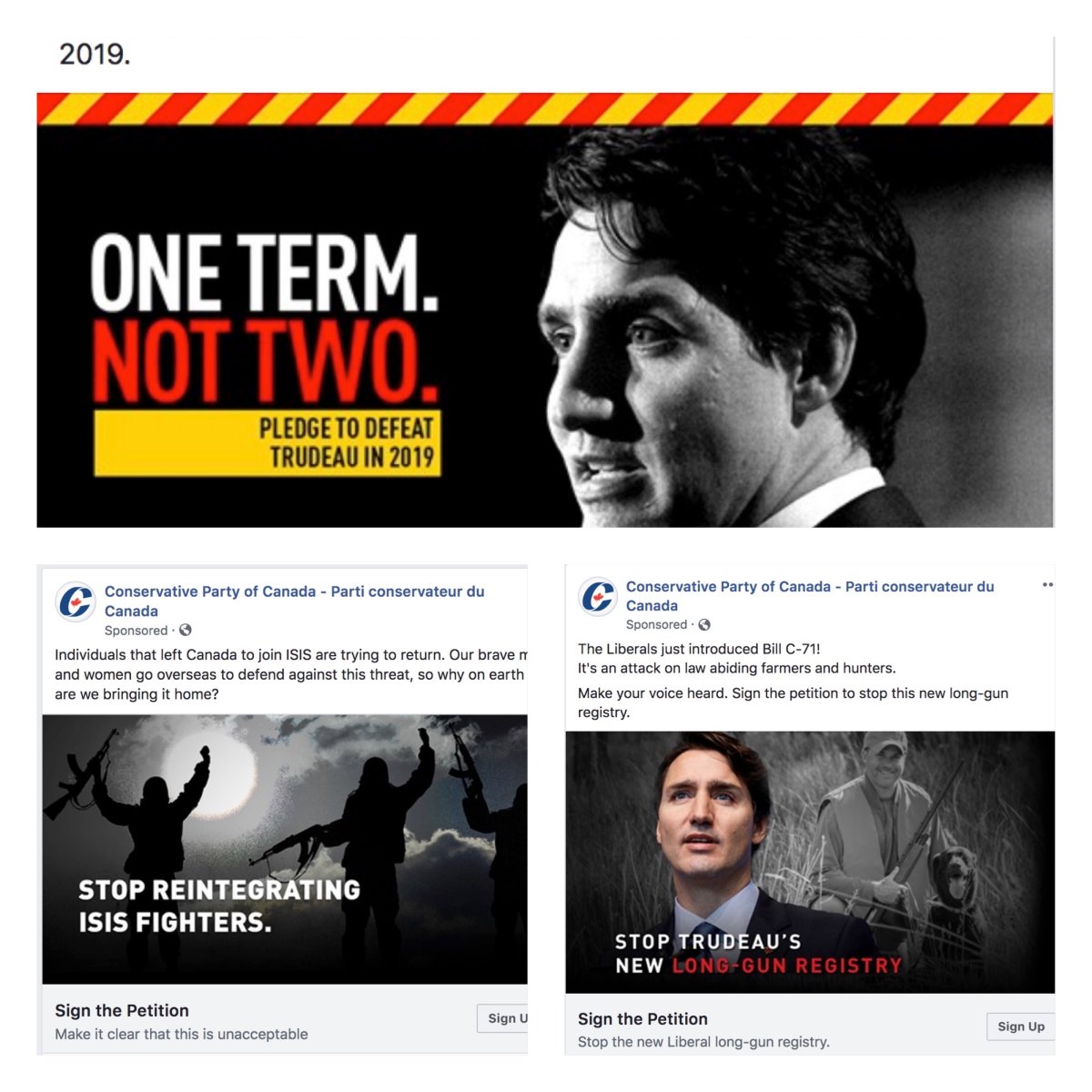 From the roster of the 12 ads the Conservative Party of Canada was running on Facebook over the Labour Day weekend, many featured the Liberal leader and prime minister, Justin Trudeau.