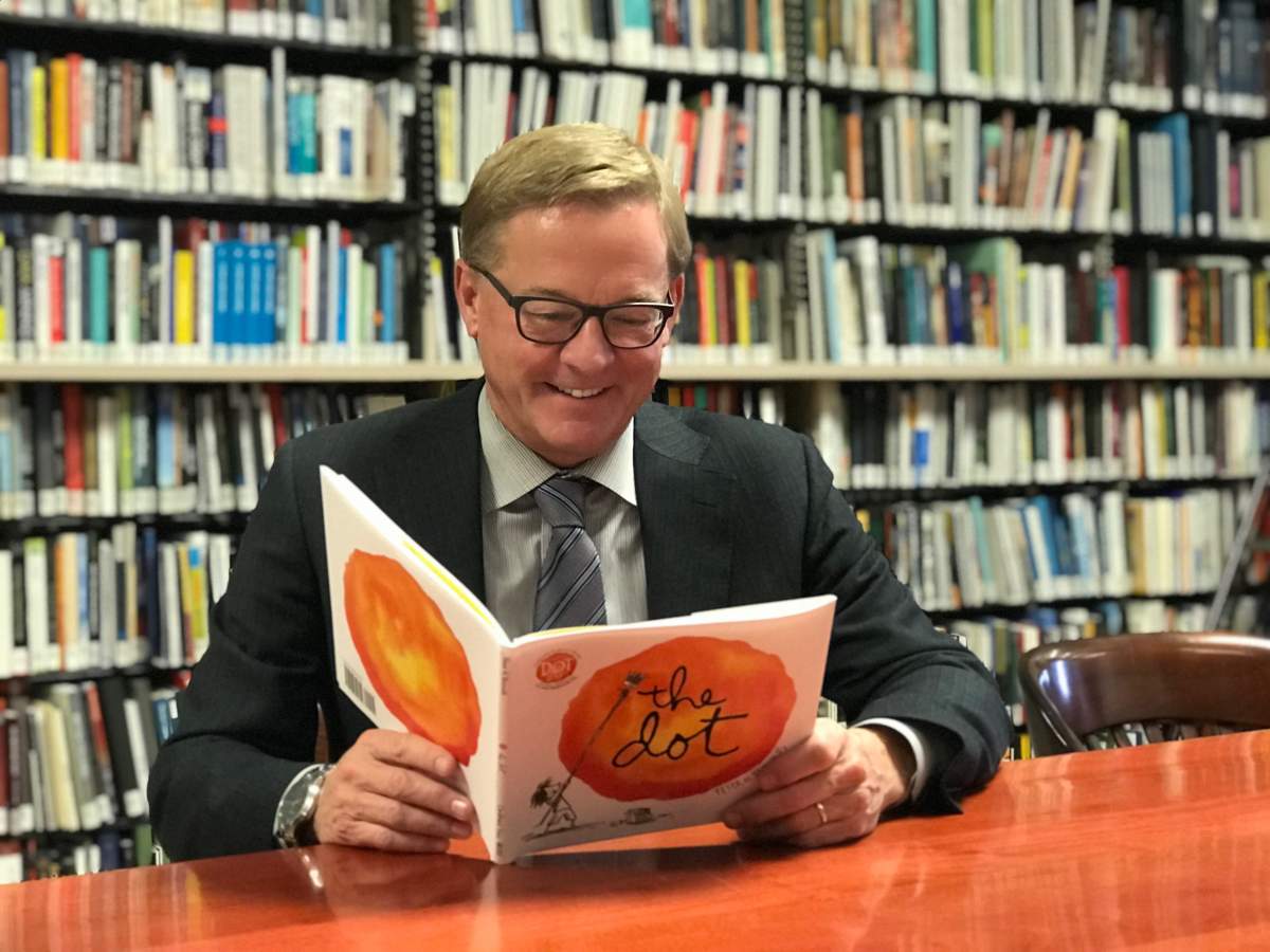 Alberta’s Education Minister gave copies of The Dot to members of the Minister’s Youth Council.