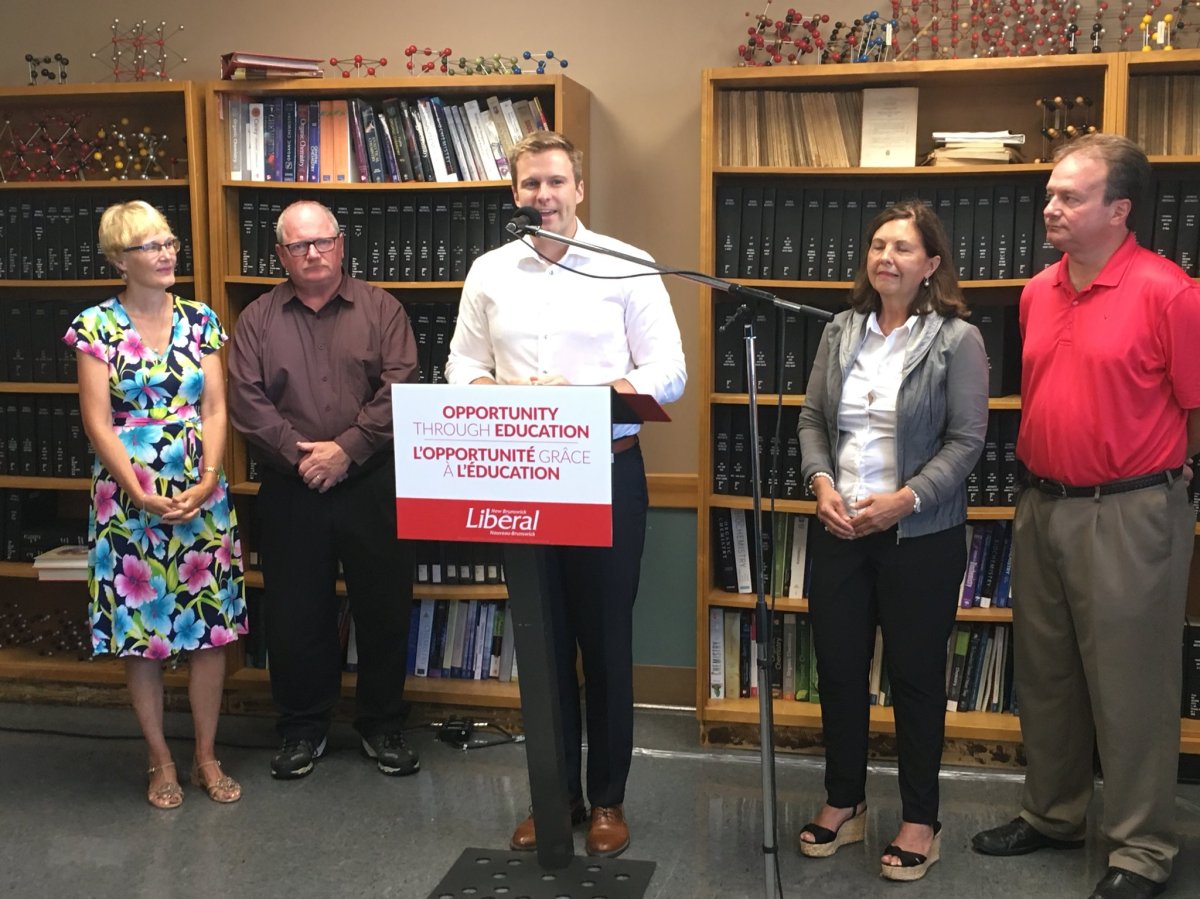 Brian Gallant  makes a campaign announcement at the University of New Brunswick campus in Siant John. 
at UNBSJ today to make campaign announcement. 