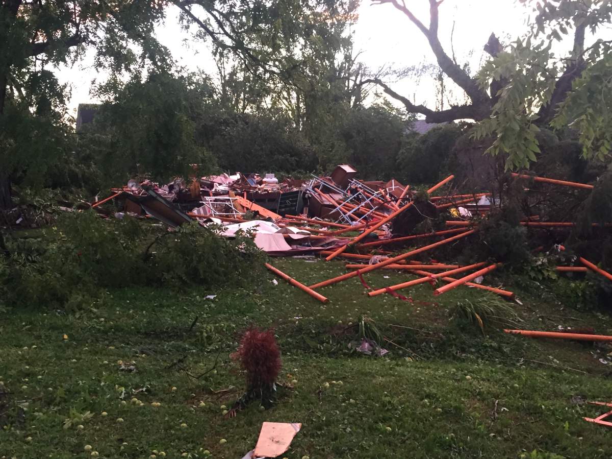 Image taken in Dunrobin after a tornado touched down in the area on Sept. 21, 2018.