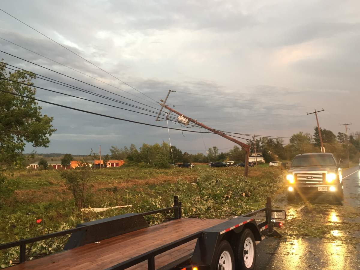 Image taken in Dunrobin after a tornado touched down in the area on Sept. 21, 2018.