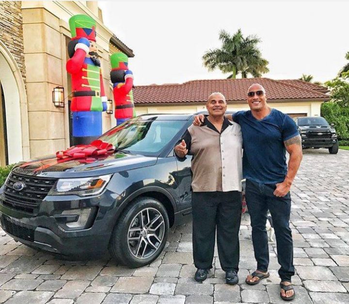 Dwayne Johnson posted this photo of his father and him on Instagram on Dec. 30, 2016.