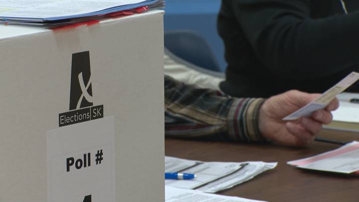 An Elections Saskatchewan voting box.