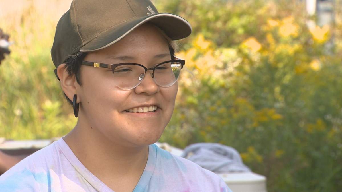 Rylan Campbell, 17, is part of the second cohort training at the Youth Now Farm, a program for at-risk youth who face significant barriers to employment. Campbell said she hopes to gains skills that will help her pursue a career in the environmental sciences.