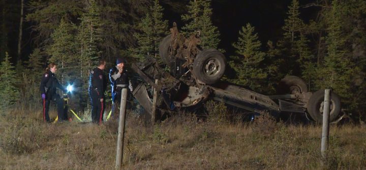 One person is dead after a single-vehicle rollover on Highway 22 on Wednesday night.