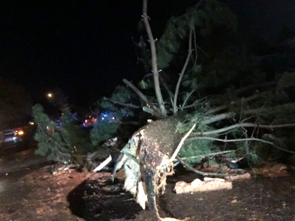 Damage to a home in Gatineau after a tornado blew through the area on Sept. 21, 2018.
