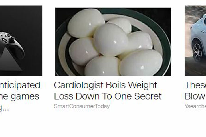 A screenshot of an online health ad. Online health scams are growing, says new research.