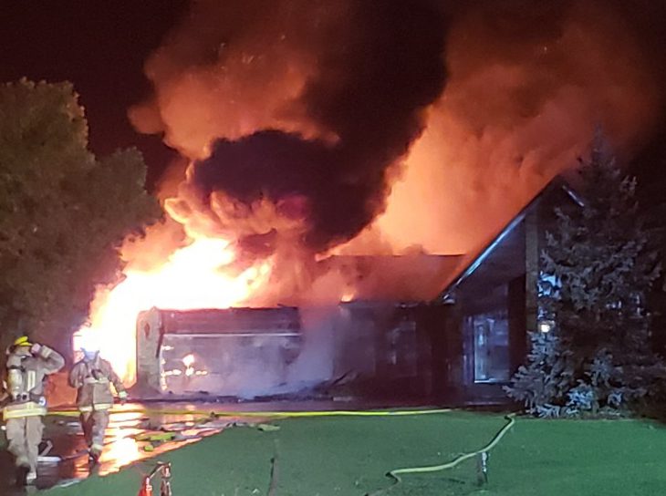 Pipeline Road house destroyed by late night lightning strike - image