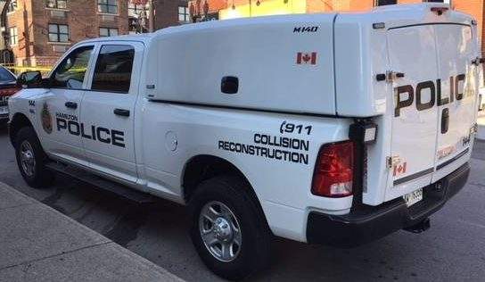 Hamilton police say a motorcyclist died after a collision not far from the international airport.