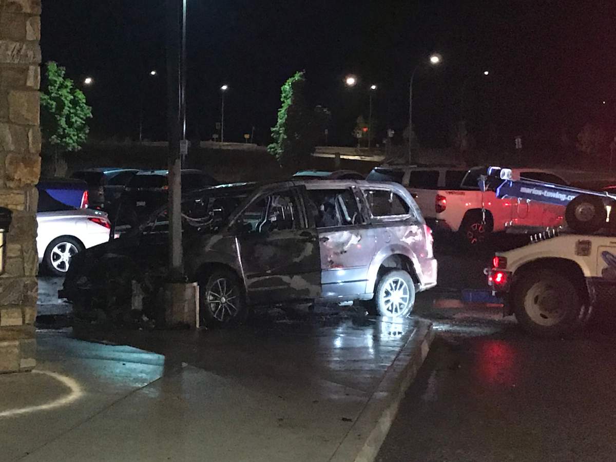 Dramatic rescue in Kelowna caught on video as woman is pulled from burning vehicle - image