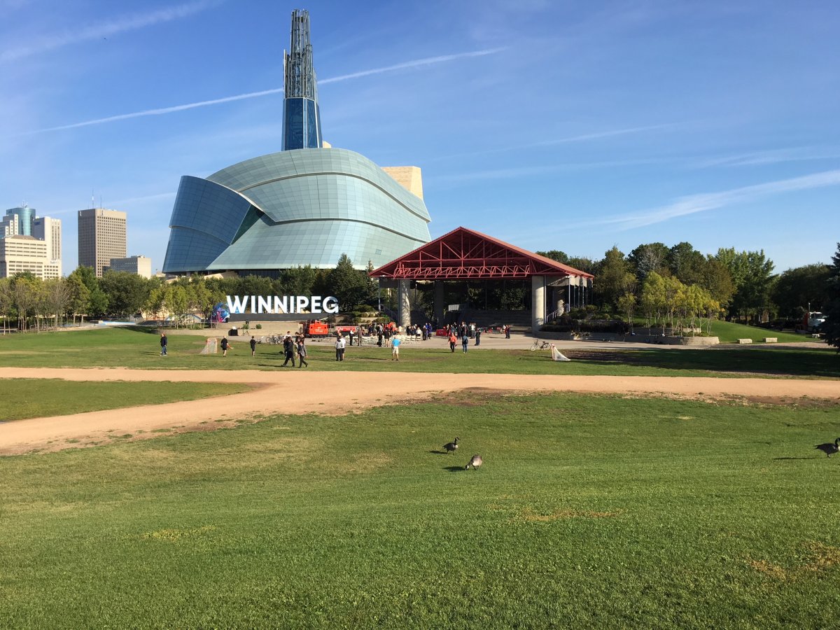 The stage at The Forks.