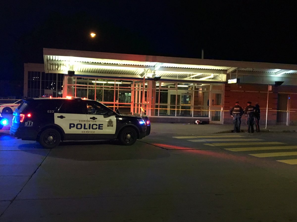 Edmonton police officers were called to the Mill Woods Transit Centre just before 4 a.m. Wednesday. September 26, 2018. 