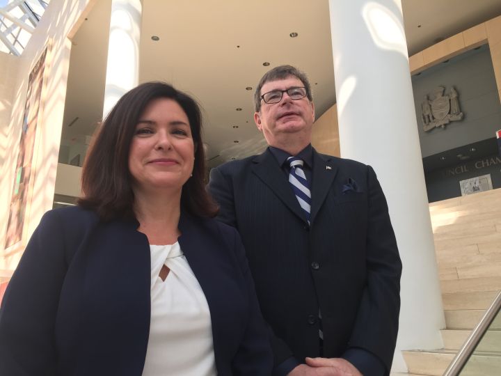 Lawyer Jamie Pytel (L) is Edmonton's new integrity commissioner. Former MP Brent Rathgeber (R) was appointed as Edmonton's first ethics adviser. 