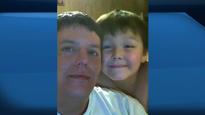 Jared Bear with his father Vince Bear.