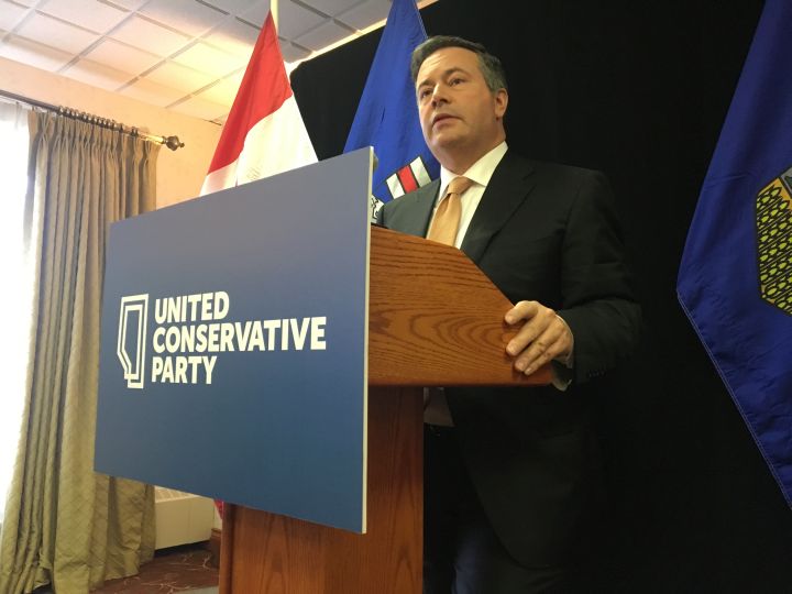 United Conservative Party Leader Jason Kenney speaks to reporters on Sept. 24, 2018.