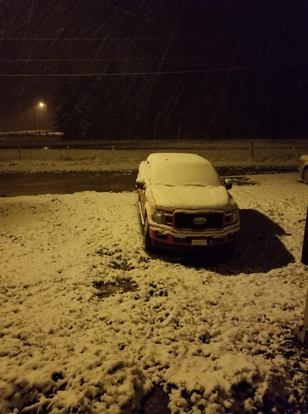 Snow in Wabasca, Alta. on Wednesday, September 12, 2018.