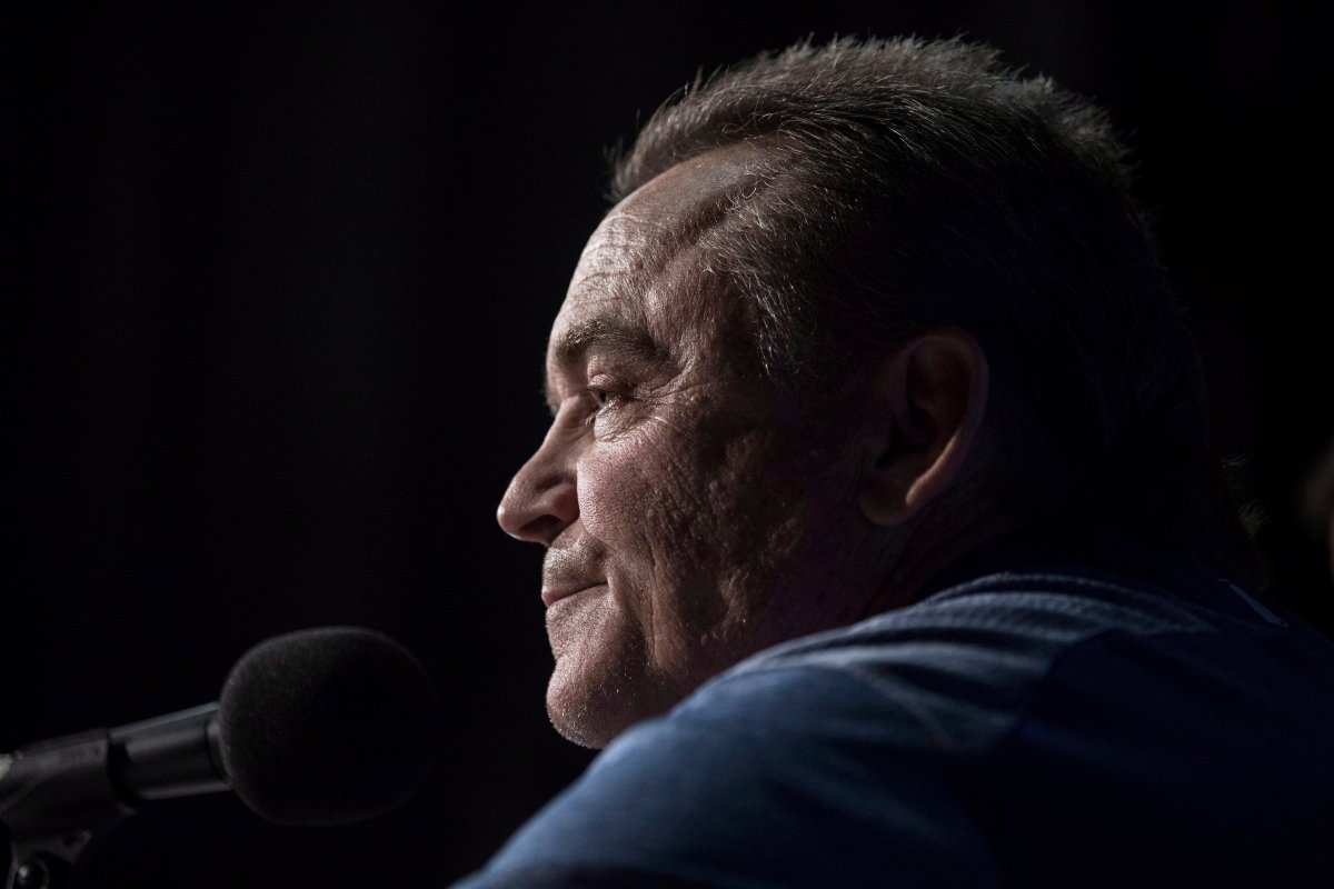 Toronto Blue Jays Manager John Gibbons attends a press conference in Toronto on Wednesday, September 26, 2018. The Blue Jays announced that Gibbons will be leaving his position at the end of the season. 
