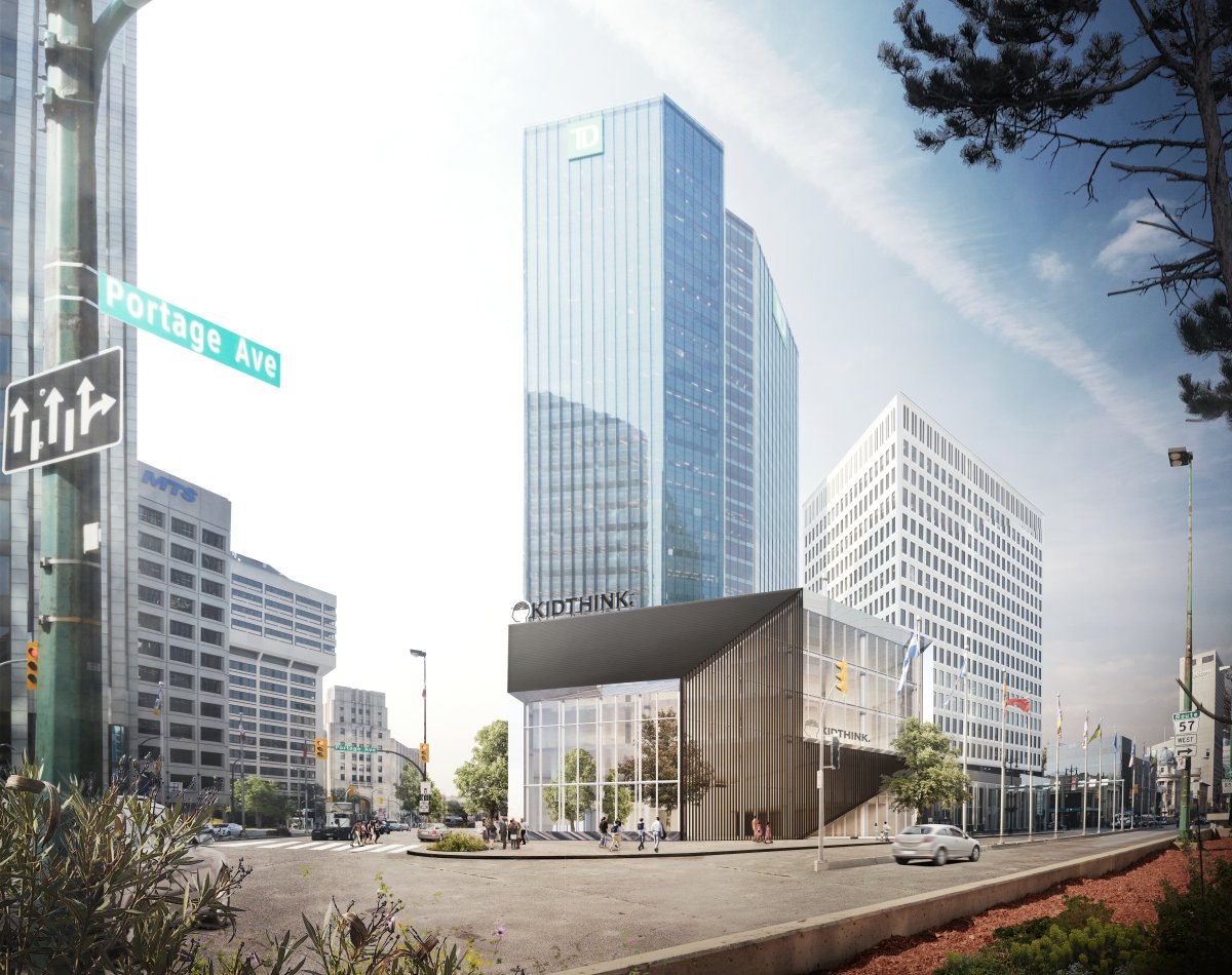 Artist's rendering of what KidThink would look like at Portage and Main.