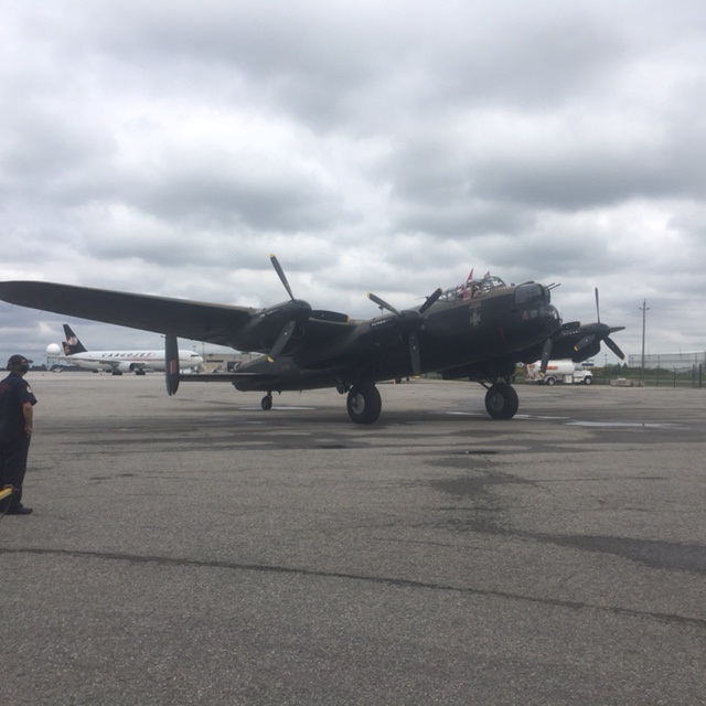 The Lancaster returns from its anniversary flight on Tuesday afternoon in Mount Hope.