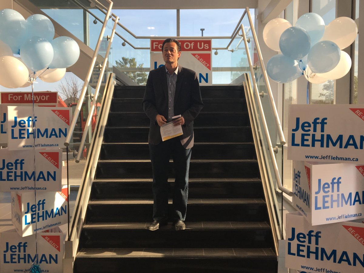 Incumbent Jeff Lehman has been elected to a third term as mayor of Barrie.