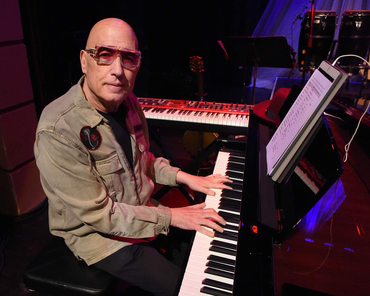Pianist Mike Garson warms up prior to his performance with Celebrating David Bowie at Buckhead Theatre on March 18, 2018, in Atlanta, Ga.