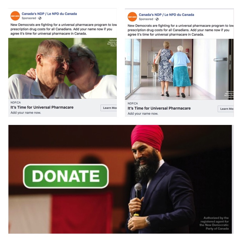 The NDP roster of ads running over Labour Day had a big focus on the party’s support for a national pharmacare plan.