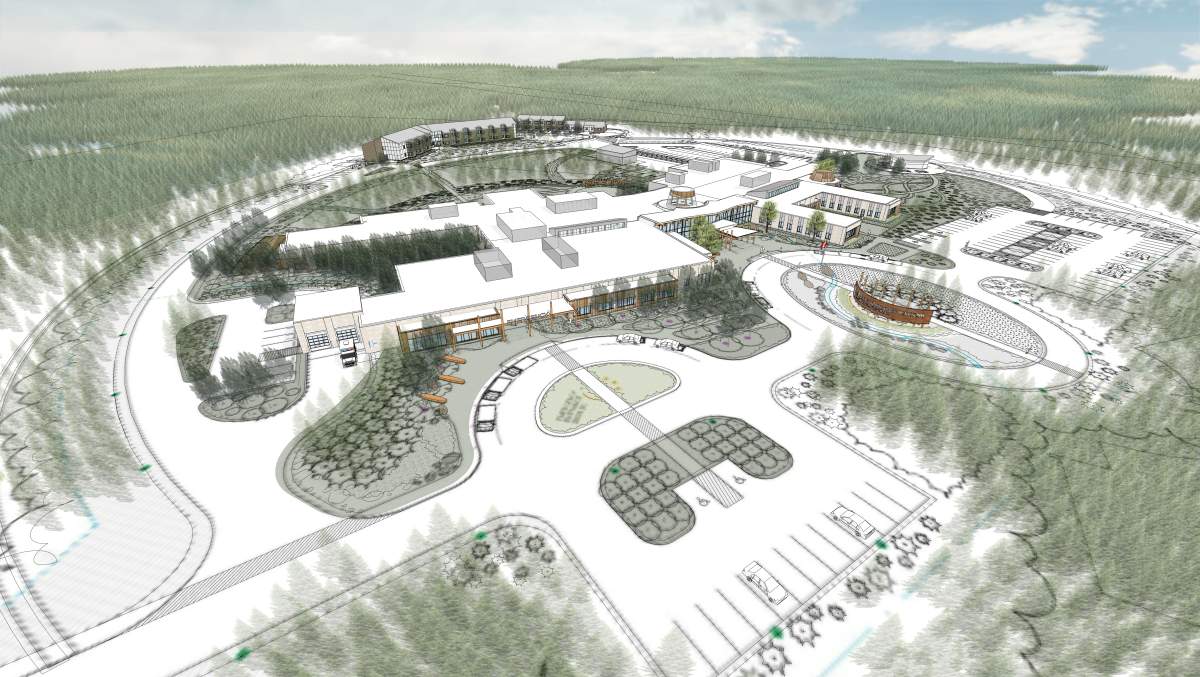 A sketch of the future Norway House Cree Nation Health Centre of Excellence.