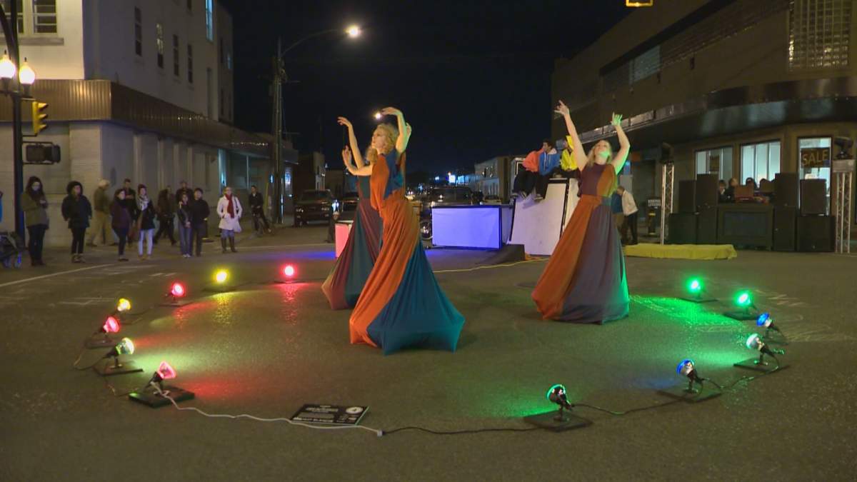 Performers take part in a Saskatoon edition of Nuit Blanche.