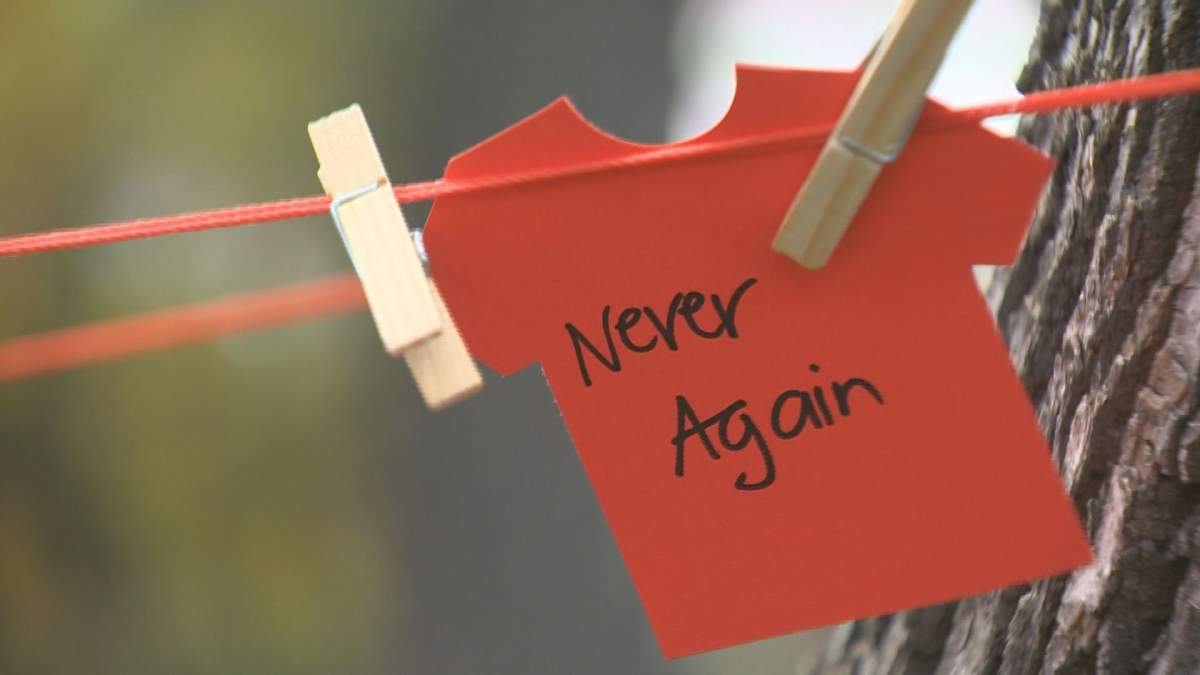 Dozens gathered to celebrate Manitoba's Indigenous community and its languages through comedy, dance and music on Sunday at the forks.