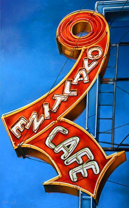 The Ovaltine Cafe’s iconic neon sign.