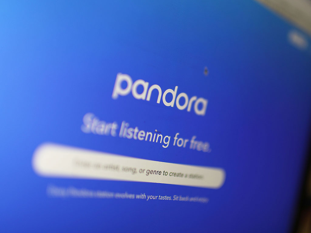 The Pandora website is displayed on September 24, 2018 in Los Angeles, California.  