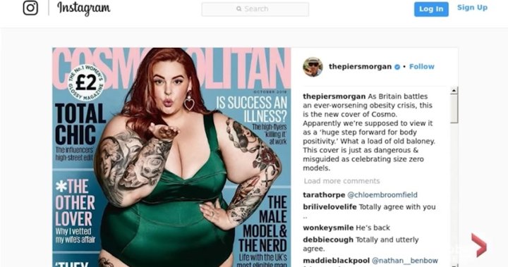 Cosmopolitan editor defends putting plus-size model Tess Holliday