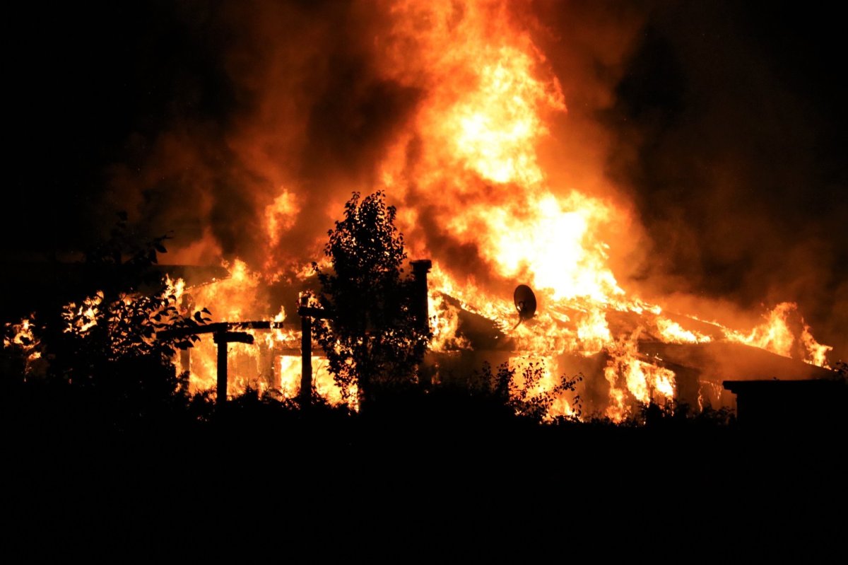Fire ripped through a house on Pleasant Point Road in the City of Kawartha Lakes on Monday night. 