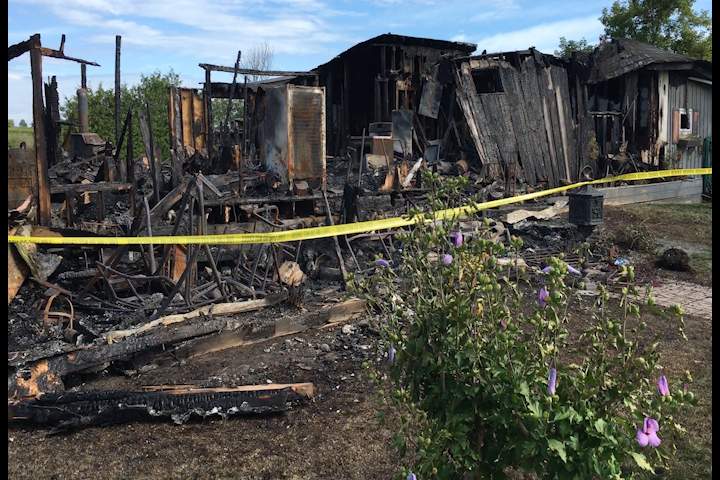 The aftermath of the fire.