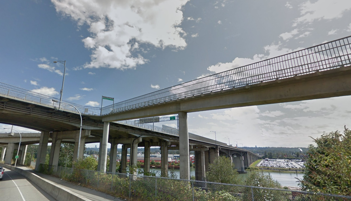 Police say a man with a weapon attacked three people on the Queensborough Bridge on Sunday. 