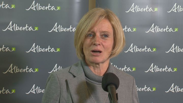 Premier Rachel Notley speaks to reports on Wednesday. Notley's approval rating from Albertans rose six percentage points to 41 per cent between June and September, according to Dart Insight and Communications' latest quarterly survey looking at the approval ratings of Canadian premiers.