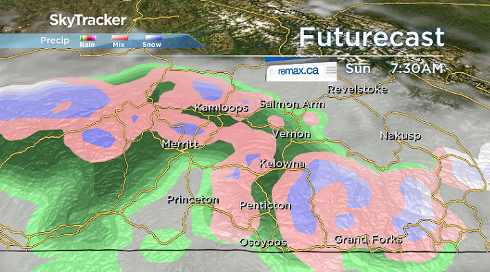 Rain is expected Sunday morning with wet snow mixing in at higher elevations.