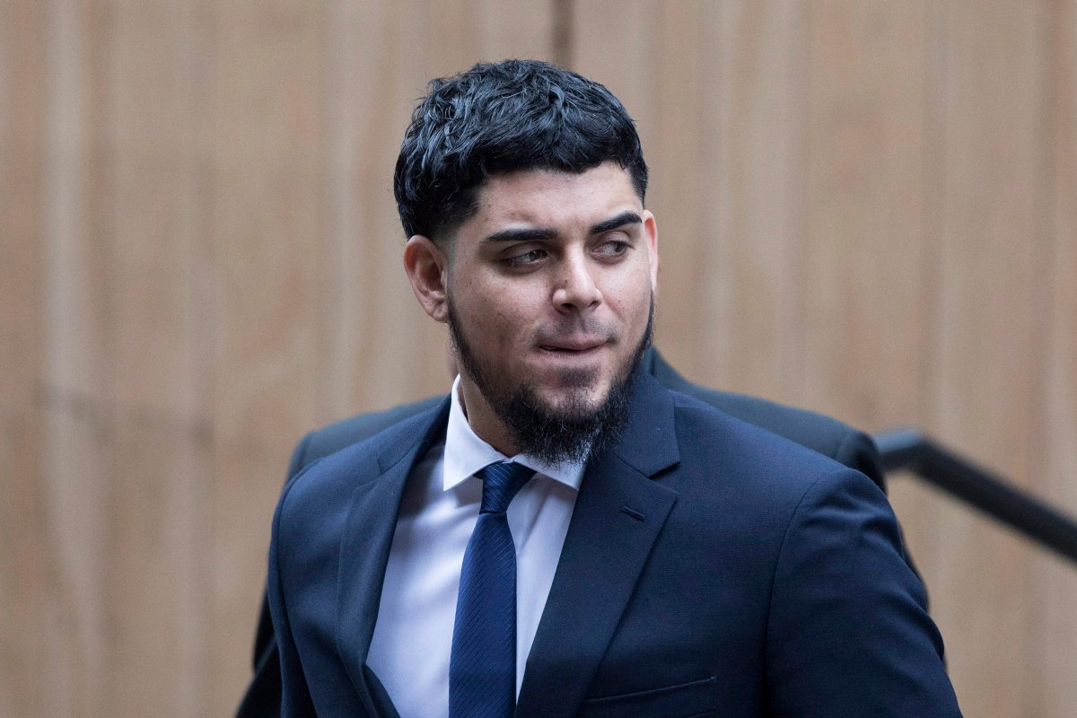 Houston Astros' Roberto Osuna arrives at a Toronto court on Tuesday, Sept. 25, 2018. The former Toronto Blue Jays pitcher agreed to a peace bond that led to the withdrawal of an assault charge against him.