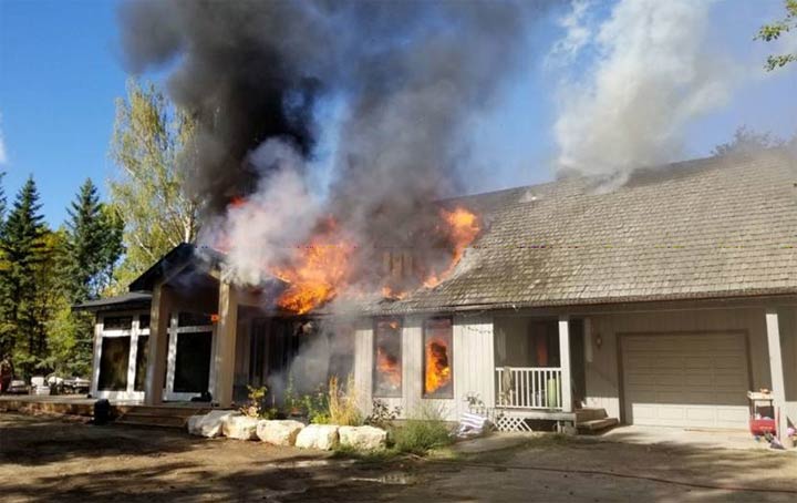 Firefighters discovered fire below was beginning to burn through the main floor and evacuated a house south of Saskatoon.