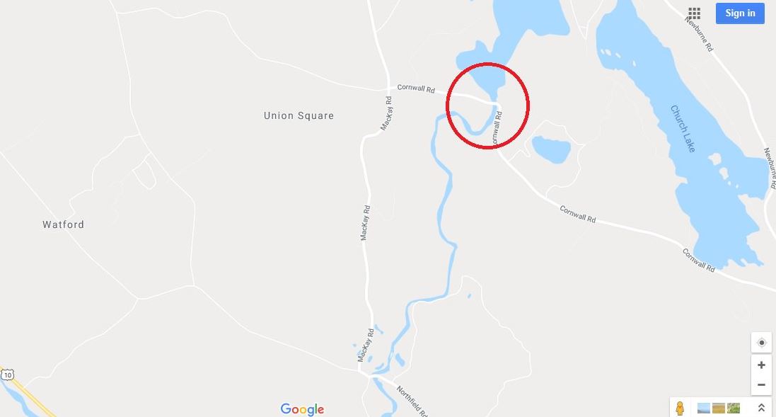 Police say the crash happened along Cornwall Road. 