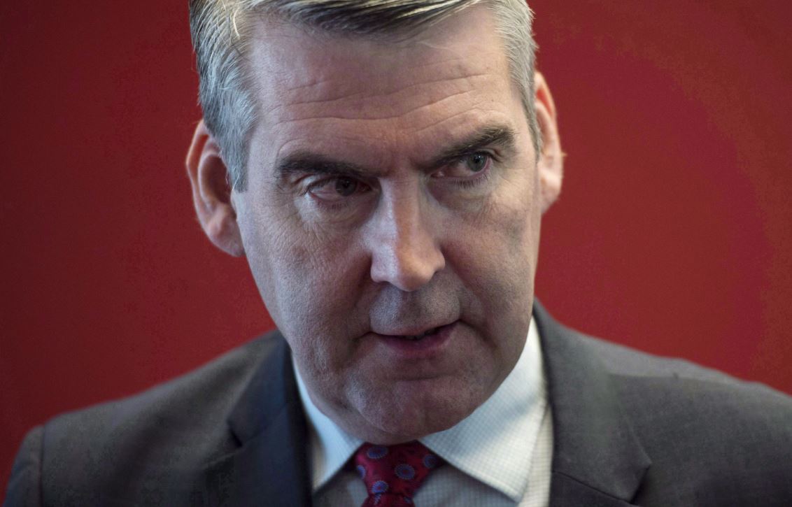 Nova Scotia Premier Stephen McNeil arrives for a press conference in Halifax on Tuesday, April 10, 2018.  