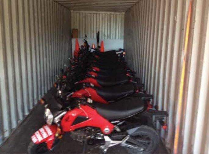 Police say 11 motorcycles were stolen from Dornan Driving School in Moncton. 