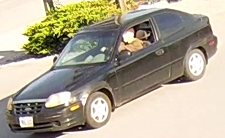 Police are searching for an early 2000s-model Hyundai Accent.