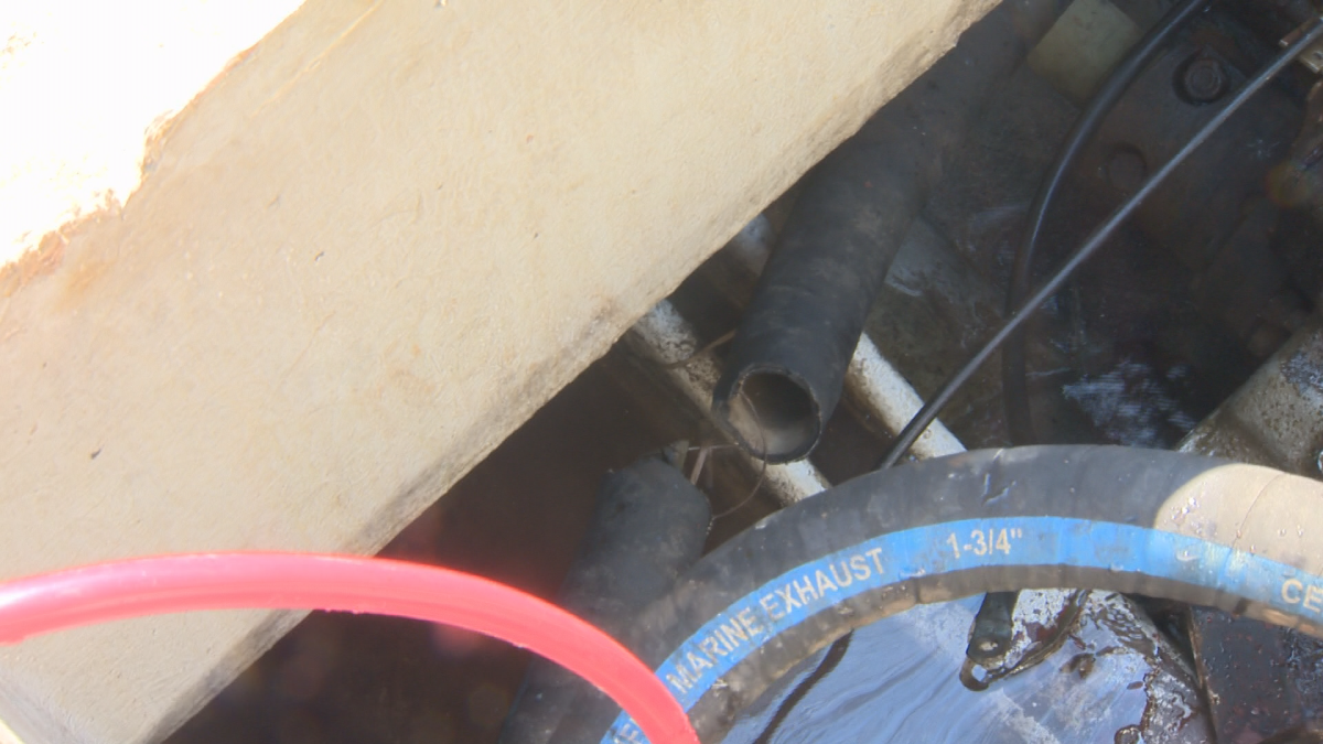 The intake lines of the vessels, which cool the engines, were cut.