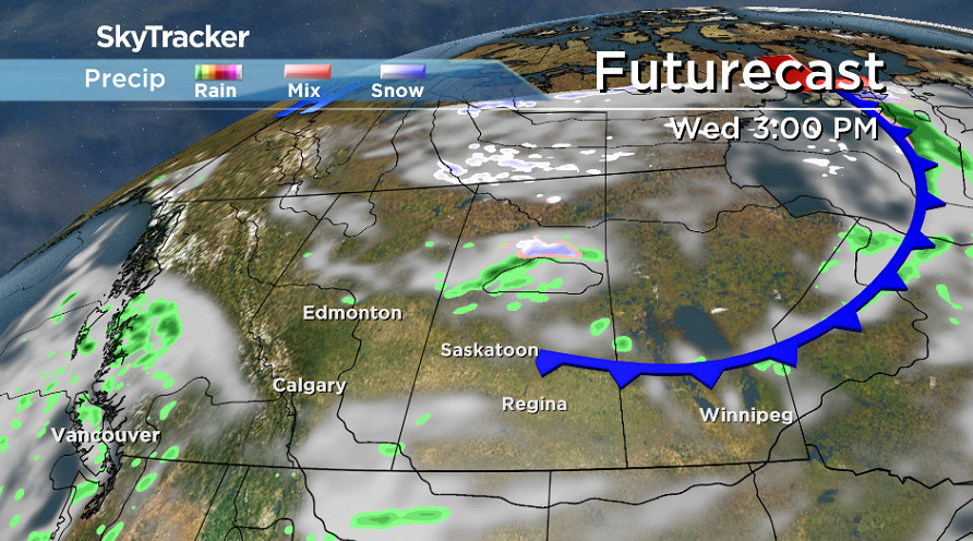 The tail end of a cold front will clip the area on Wednesday, dropping daytime highs a bit later this week.