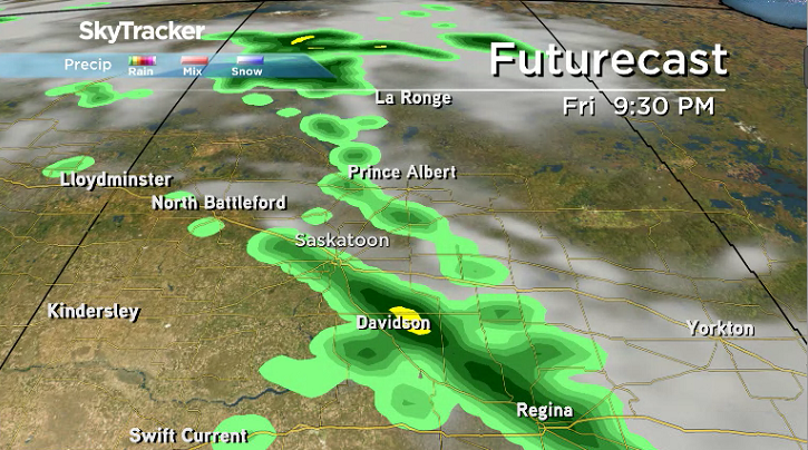 There is a chance of showers late Friday in the Saskatoon area.
