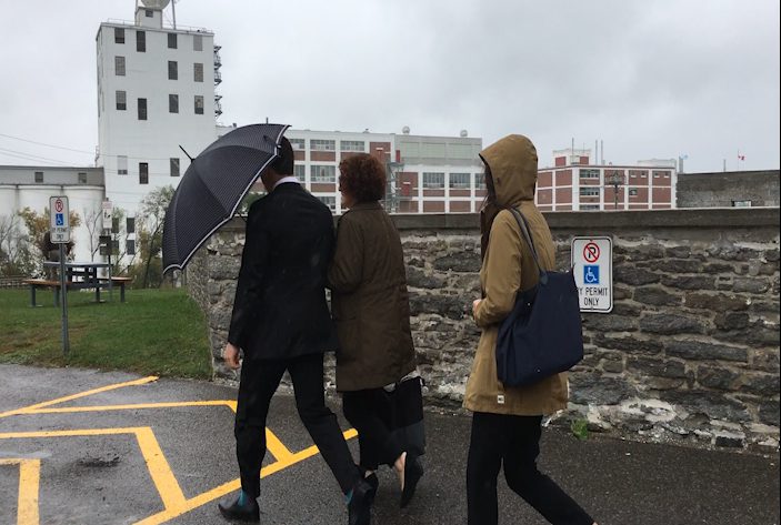 Thomas Chan and his family leave Superior Court as his trial gets underway. The 21-year-old is charged with the second-degree murder of his father, Dr. Andrew Chan. 