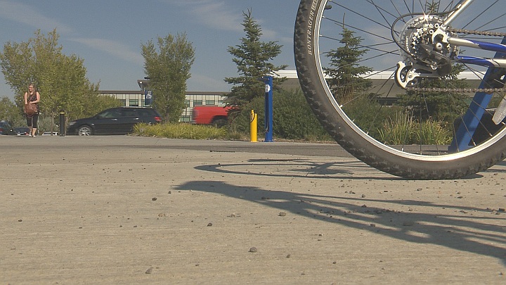 Bike repair stations at the University of Lethbridge