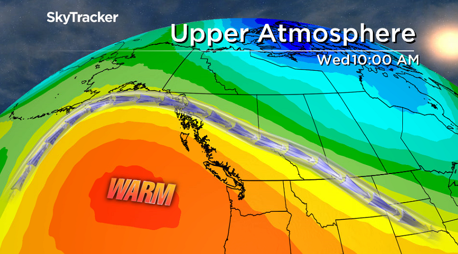 Upper ridge of high pressure ushers in the heat and sunshine throughout the Okanagan this week.