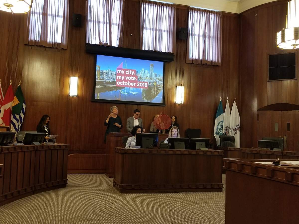 City officials conduct the first-ever draw to determine the order of names on civic election ballots.